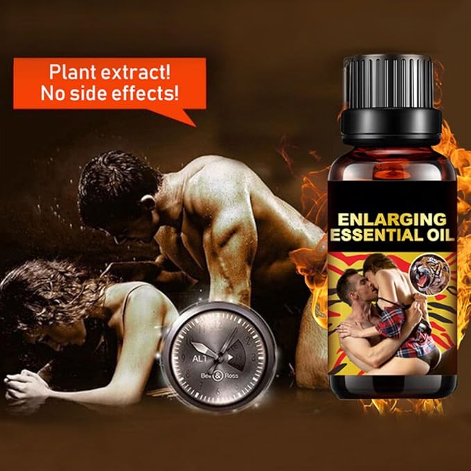 2Pcs Men's Erotic Massage Essential Oil for Sex, Sexual Enhancement Erection Cream, Penisgrowth Oil Longer Thicker, Penis Energy Massage Essence Oil, for Care Delay Performance Boost Strength