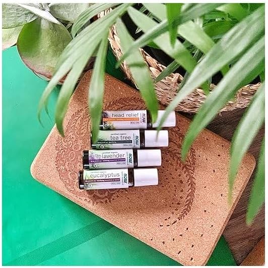 NOW Essential Oils, Head Relief Roll-On, Certified Non-GMO, Soothing Blend, Steam Distilled, Topical Aromatherapy, 10-mL (Pack of 2)