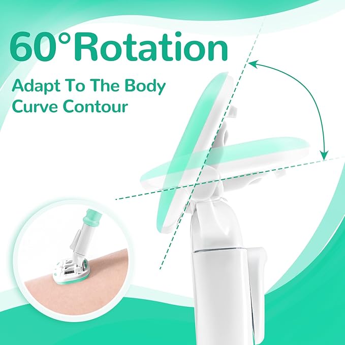 DreamGenius Razors for Women Include 1 Non-Slip Handles and 7 Blade Refills with a Shower Holder, 5 Premium Blades Women's Razors for Shaving with 360° Lubrication Reduces Irritation, Green