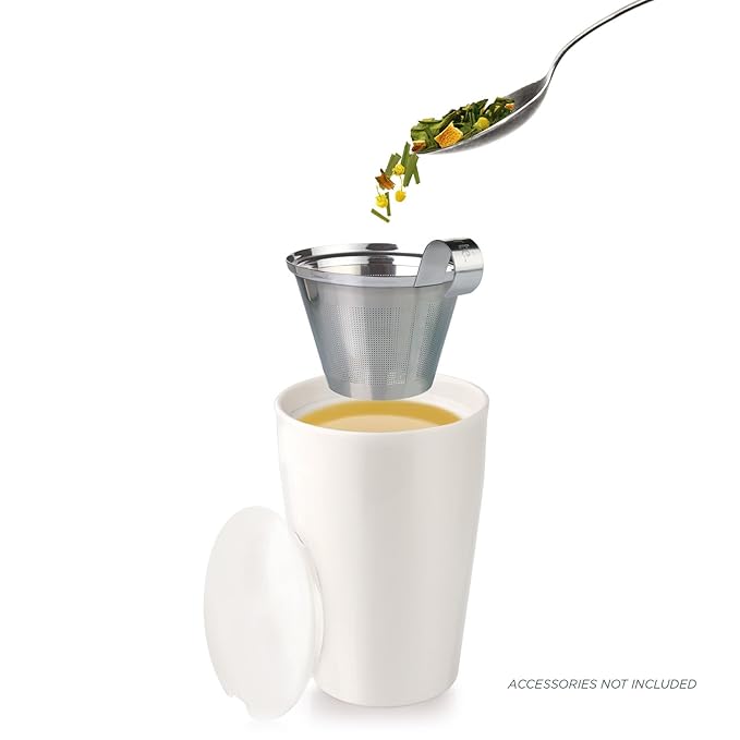 Tea Forte Peach Brulee Premium Organic Loose Leaf Caffeinated Black Tea Blend Canister, Makes 35-50 Cups, Tea Gifts for Mother's Day