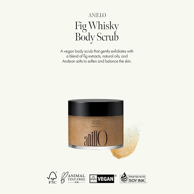 Fig Whiksy Body Care Set - Moisturizing Body Oil & Vegan Body Scrub – Deep Hydration & Exfoliation, Woody Scent, Paraben & Sulfate Free