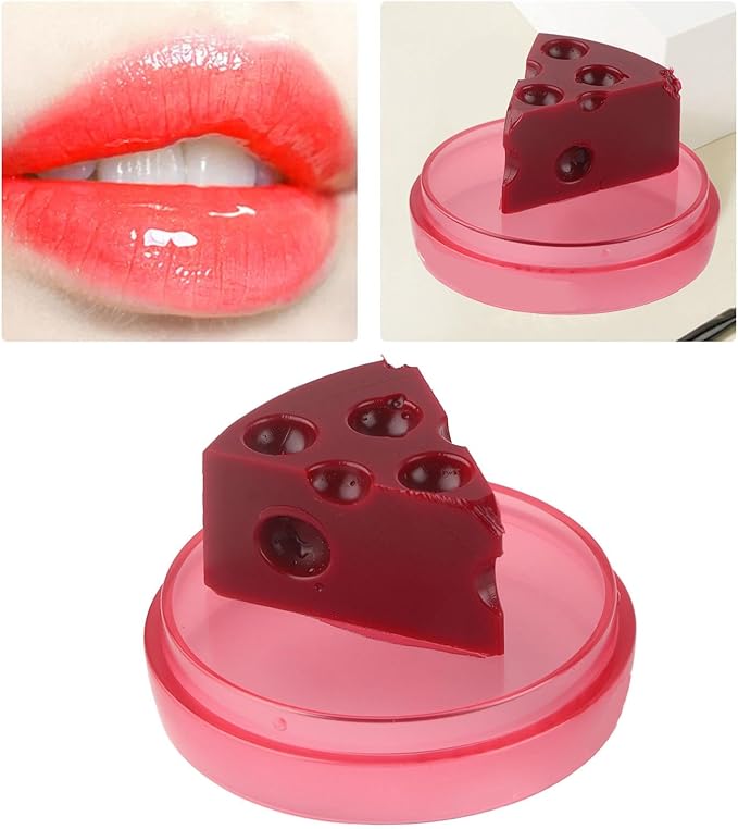 Cheese Shaped Lip Balm, Moisturizing Nourishing 0.3oz(01)