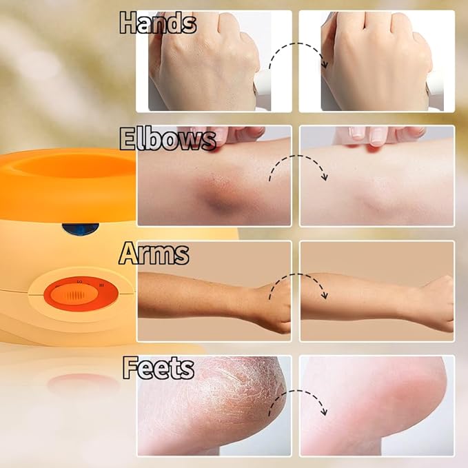 Paraffin Wax Bath Machine Paraffin Wax Machine for Hand and Feet with 4 Pcs Paraffin Bath Wax, Foot Wax Paraffin Foot Care Kit Hand Wax Machine Moisturizing and Exfoliating