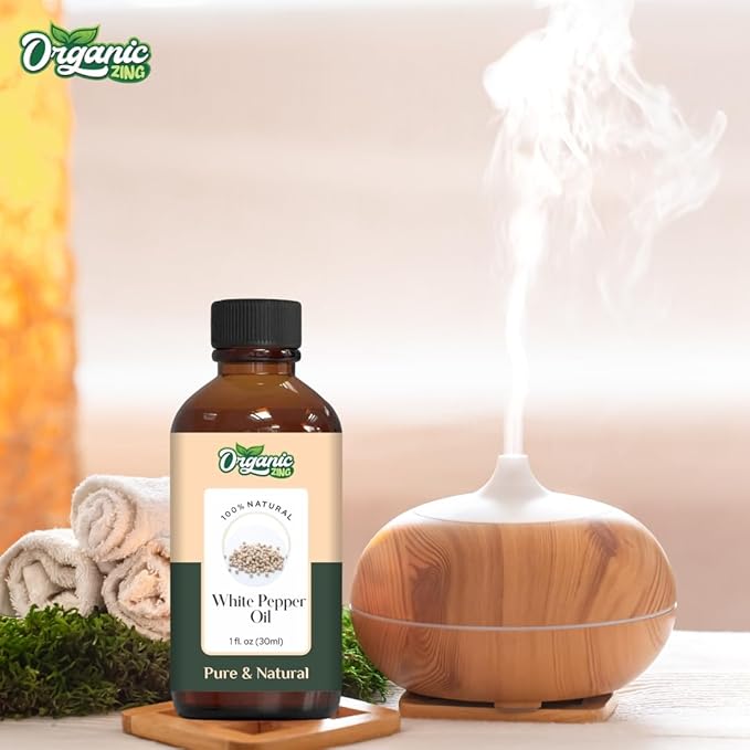 White Pepper (Piper nigrum) Oil | Pure & Natural Essential Oil Aroma, Diffusers, Skincare & Haircare- 30ml/1.01fl oz