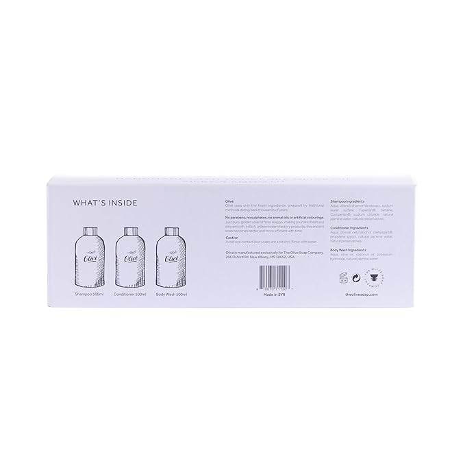 Made with Natural Ingredients 100% Pure Olive Oil Gift Box 5 Piece - Jasmine