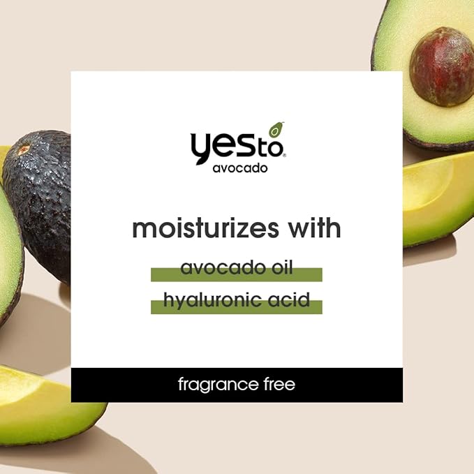 Yes To Avocado Fragrance-Free Hyaluronic Acid Serum, Deeply Nourishing Formula Helps Attract & Infuse Dry, Parched Skin With Moisture & Omega-3 Fatty Acids, Natural, Vegan & Cruelty Free, 0.95 Fl Oz