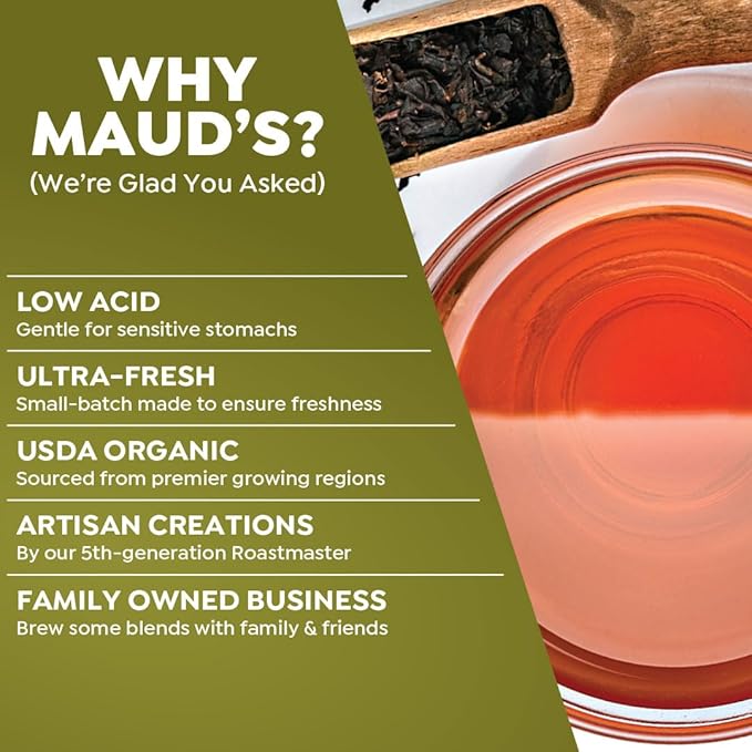 Maud's Organic Decaf Chai Tea Pods, 24 ct, Recyclable Single Serve Tea Pods – 100% Gourmet Blended Tea Leaves, Compatible with Keurig K Cups Maker