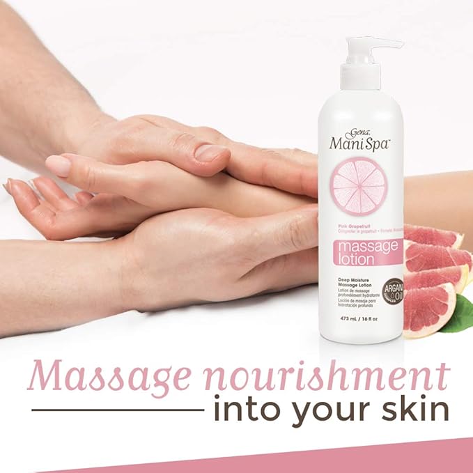 Gena Mani Spa Massage Lotion, for Hands, Feet, and Body Deep Skin Moisturizing, 16 oz