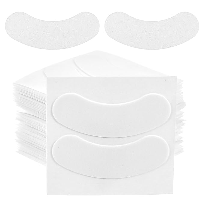 200 Pcs Natural Anti-sensitive Foam Under Eye Patches Pads Eyelash Extensions Tech Supplies Stick Well No Lint Microfoam Disposable Lash Pads Beauty Tools Kit Fit Most Eye Shape