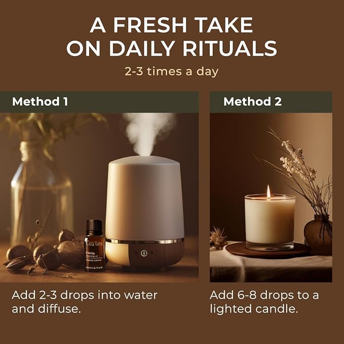 Gya Labs Catnip Essential Oil for Skin - 0.34 Fl Oz - 100% Pure Natural Catnip Oil for Diffuser, Candle Making Massage & DIY - Floral Herbaceous Scent