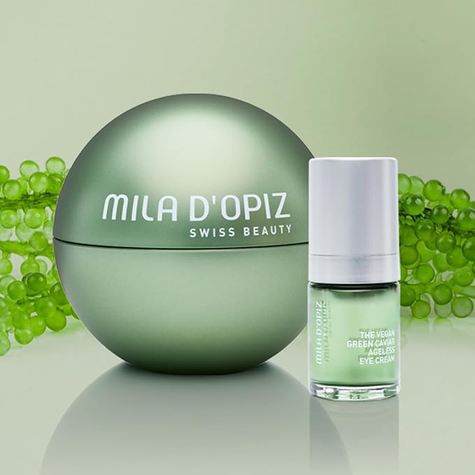 Mila d'Opiz The Vegan Green Caviar Night Cream - Face Moisturizer with Aloe Vera - Toning and Firming - Anti Aging Moisturizer Face Cream - 1.69 oz