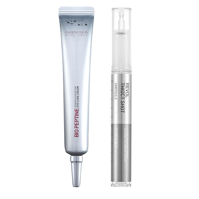 Fermentation Peptine Eye Care Cream + Revol Thioct Shot Ampoule for Cinderella Face Lift, Aging Care, Wrinkle Care, Skin Elasticity, Hydration