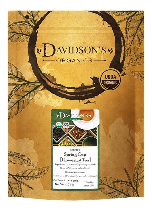 Davidson's Organics, Spring Cup, Loose Leaf Tea, 10 pieces