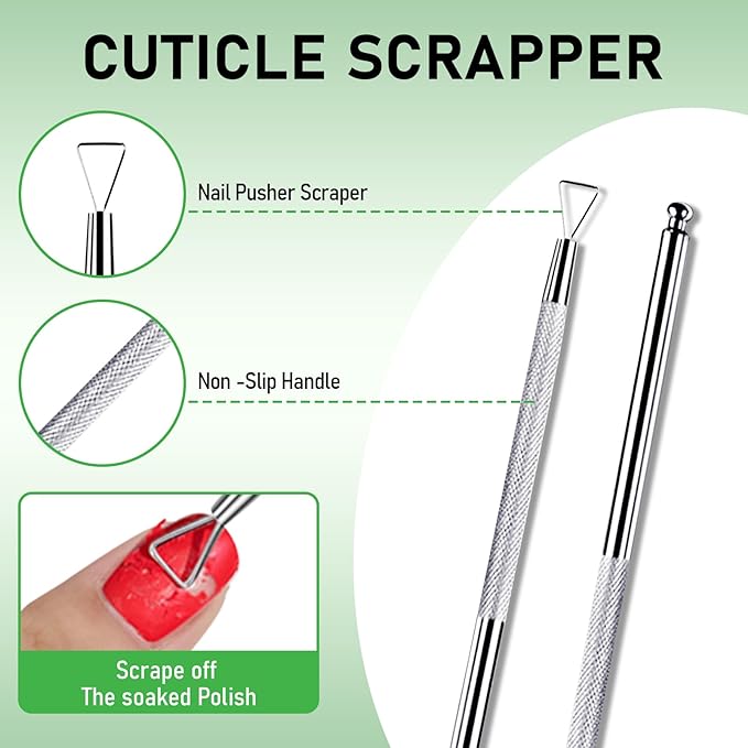 Cuticle Remover Kit, Cuticle Remover Cream, Cuticle Trimmer, Cuticle Pusher, Cuticle Nipper, Professional Cuticle Remover Tools Set, Stainless Steel Manicure Tools with 15ml Cuticle Softener