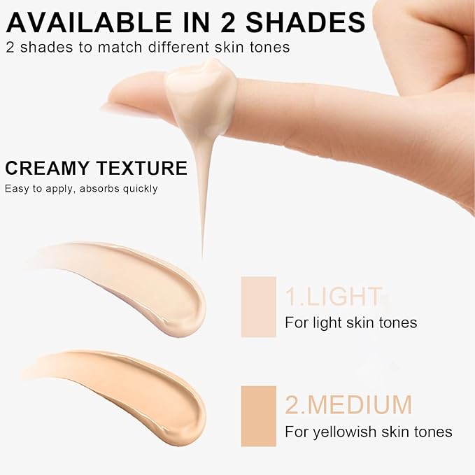 Scarman Mineral Eye Cream, 3-in-1 Anti-Aging Eye Cream, SPF 35, Wrinkle Care, Filter Phone Skin-Damaging Blue Light for Dark Circle and Fine Lines, 15ML(#01 Light)