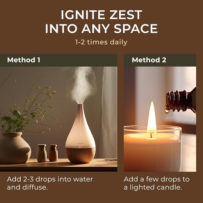 Gya Labs Grapefruit Essential Oil for Skin & Diffuser - 0.34 Fl Oz - 100% Pure Natural Grapefruit Oil for Skin, Hair, Aromatherapy DIY & Candle Making - Zesty & Refreshing Scent