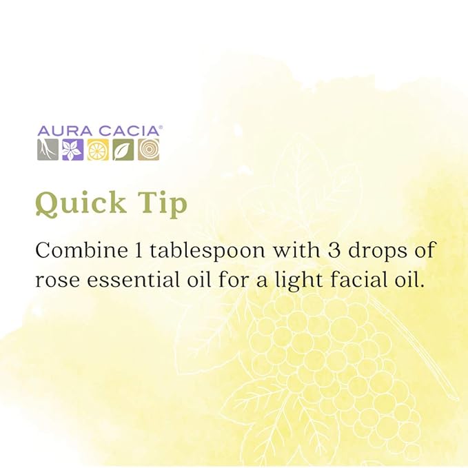 Aura Cacia Grapeseed Skin Care Oil | GC/MS Tested for Purity | 118ml (4 fl. oz.)