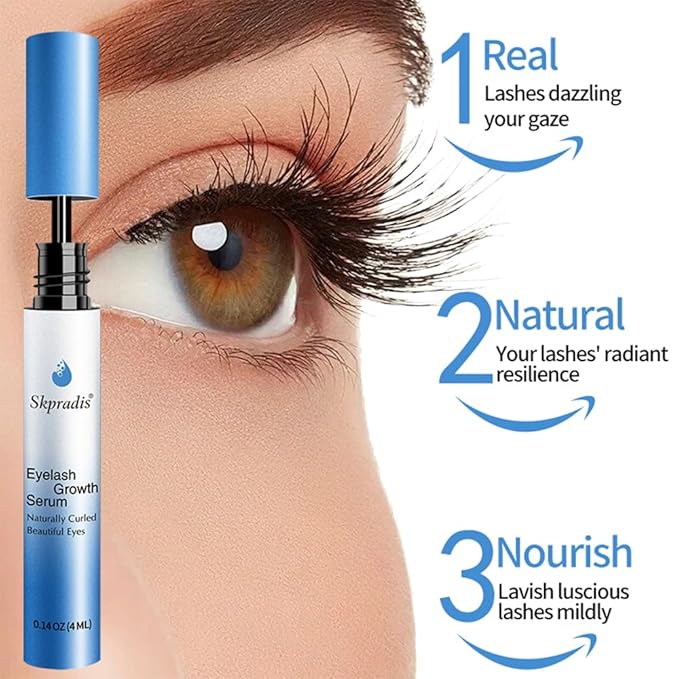 Advanced Lash Serum for Eyelash Growth: Eyelash Enhancing Serum to Grow Longer Fuller and Thicker Looking Eyelashes - Vegan & Cruelty-Free for Sensitive Eyes, 4mL
