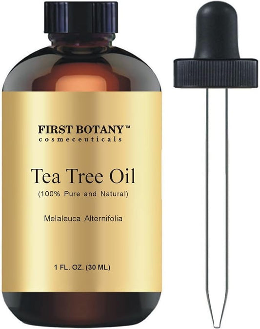 First Botany, 100% Pure Australian Tea Tree Essential Oil with high conc. of Terpinen - A Known Solution to Help in Fighting Acne, Toenail Issues, Dandruff. (1 fl oz)