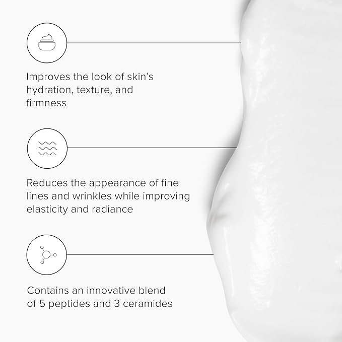 DRMTLGY Peptide Night Cream Face Moisturizer. Fragrance Free and Oil Free Hydrating Facial Moisturizer for All Skin Types. 2.1 oz, 2 pack