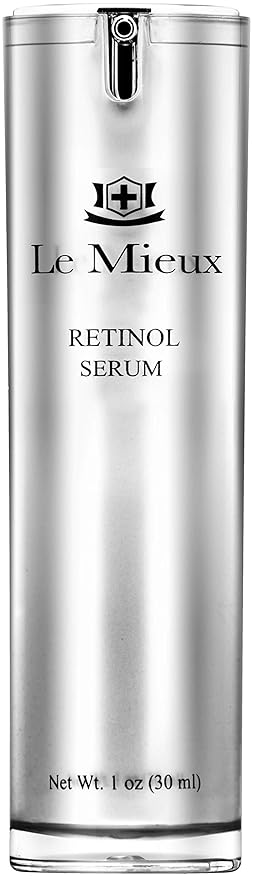 Le Mieux Retinol Serum - Anti Aging 0.5% Retinol Face Serum with Skin Smoothing Peptides, Hyaluronic Acid & Apple Stem Cells to Help Visibly Address Fine Lines, No Parabens or Sulfates (1 oz / 30 ml)