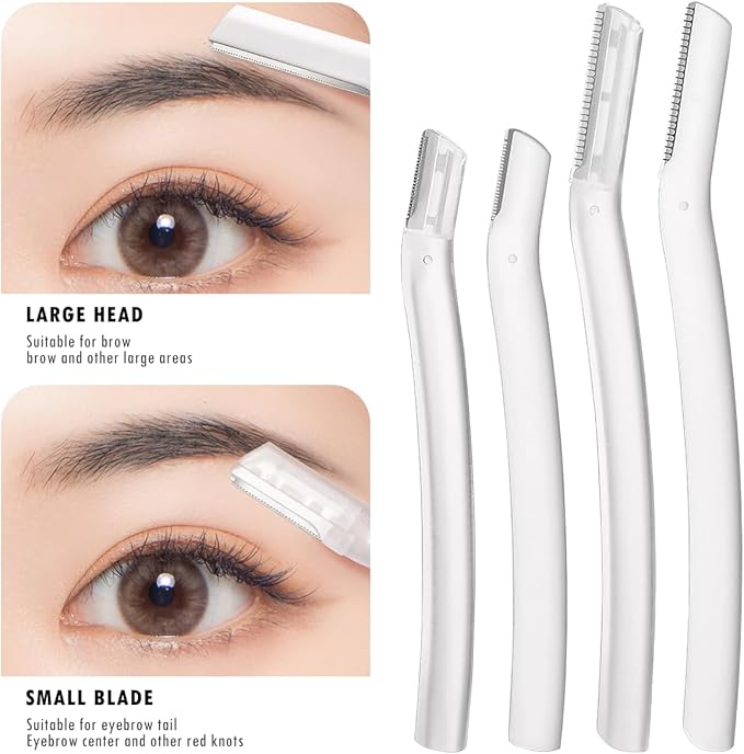 Dermaplaning Tool Set – Facial Razor for Women & Men with Eyebrow Trimmer – Exfoliating Facial Shaver for Peach Fuzz Removal, Skin Refresh & Eyebrow Shaping