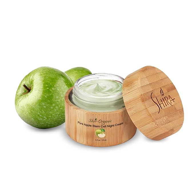 Shir-Organic Pure Apple Stem Cell Night Cream Lightweight Hyperpigmented Combination & Mature Skin Powerful Natural Source Skin Brighteners(15 ML)
