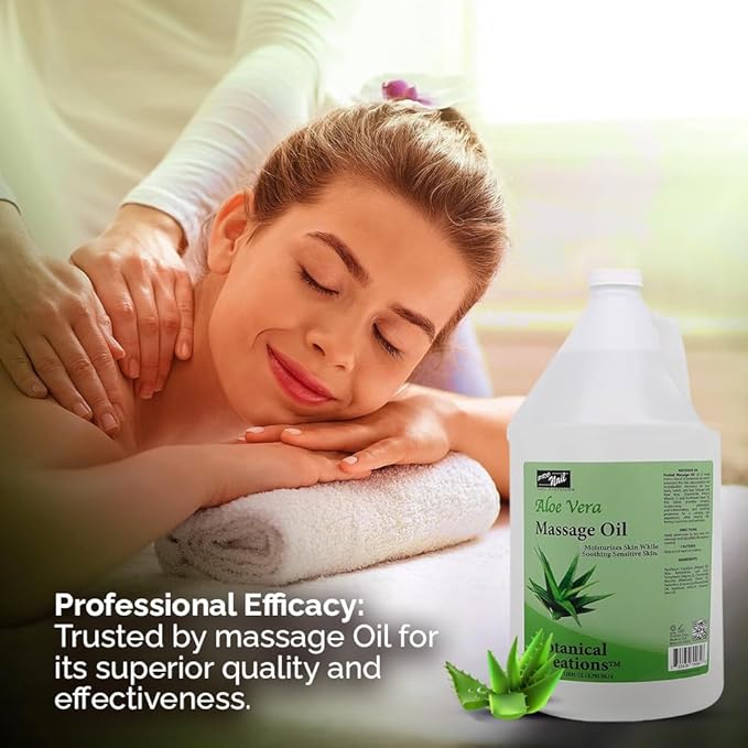 PRO NAIL - Healing Therapy Massage Lotion - Professional Pedicure, Body and Hot Oil Manicure, Infused with Natural Oils, Vitamins, Panthenol and Amino Acids (Aloe Vera, 1 Gallon)