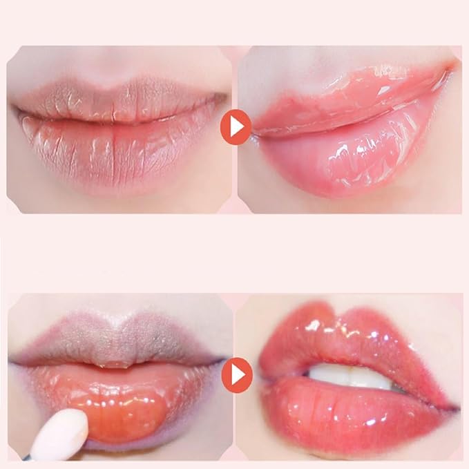 4 Pcs Bee Balm Lip Balm Honey Pot, Honey & Strawberry Lip Mask Propolis Moisturizing Hydrating Prevention Dry and Cracked Lip Scrubs Exfoliator.
