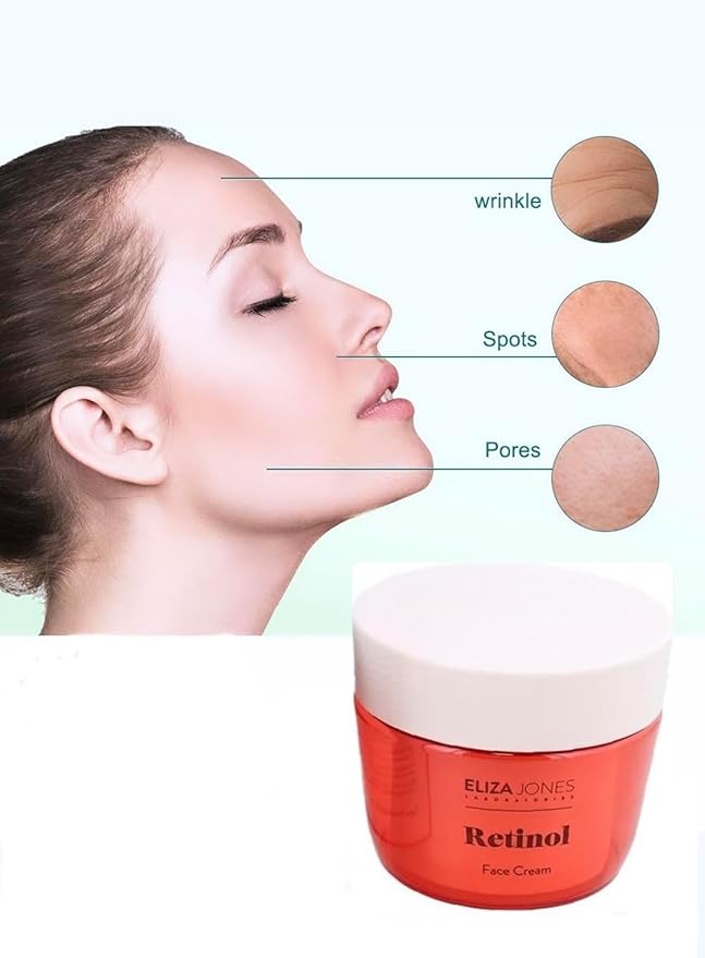 Retinol Cream for Face, Face Moisturizer with Retinol, Day and Night Cream, Wrinkle Repair, Anti-Aging Moisturizing Cream for Women and Men, for All Skin Types, 50 ml / 1.69 Oz