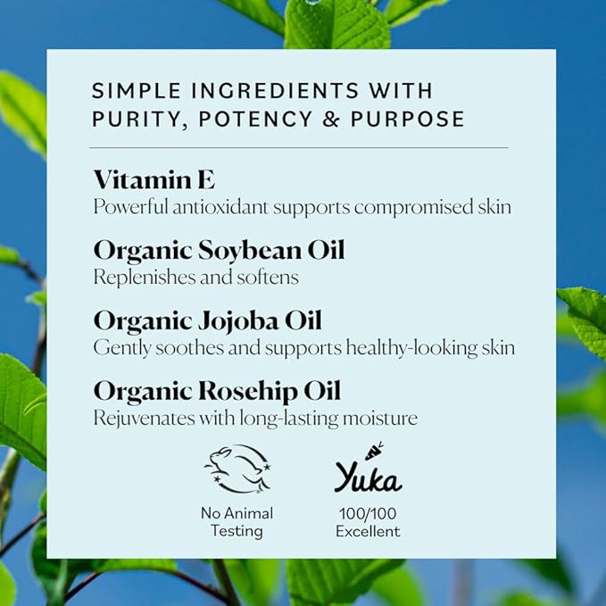 Sky Organics Vitamin E Oil Blend for Face, Organic Antioxidant Facial Oil, 30,000 IUs to Deliver Reparative Moisture and Soothe Dry, Damaged Skin, 100% Pure & Cold-Pressed, 3.97 fl oz, 117 ml