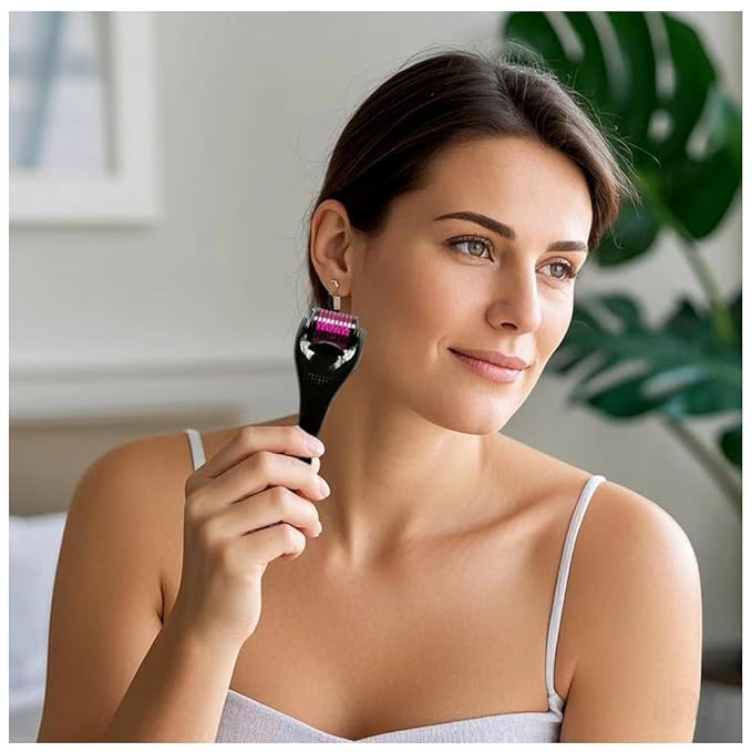 Derma Roller 0.25mm | Home Use Roller Microneedles Roller for Beard | Derma Roller For Face & Scalp | Micro Needle Roller for Women & Men