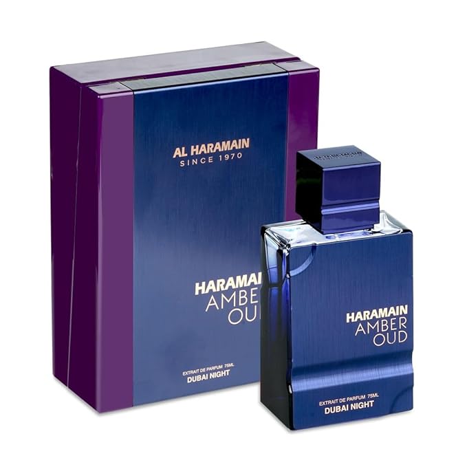 Al Haramain Amber Oud - Dubai Night Edition for Unisex - Arabian Perfume for Women and Men - Oriental Woody Fragrance - Long Lasting Arabic Cologne - Extrait De Parfum Spray - 2.53 oz