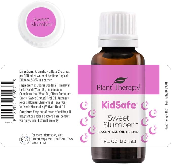 Plant Therapy KidSafe Sweet Slumber Essential Oil Blend 30 mL (1 oz) 100% Pure, Undiluted, Therapeutic Grade