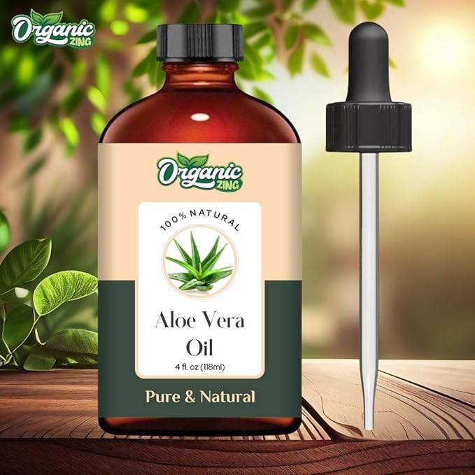 Aloe Vera Oil (Aloe barbadensis) | Pure & Natural Carrier Oil for Skincare, Hair Care & Massage - 118ml/3.99fl oz