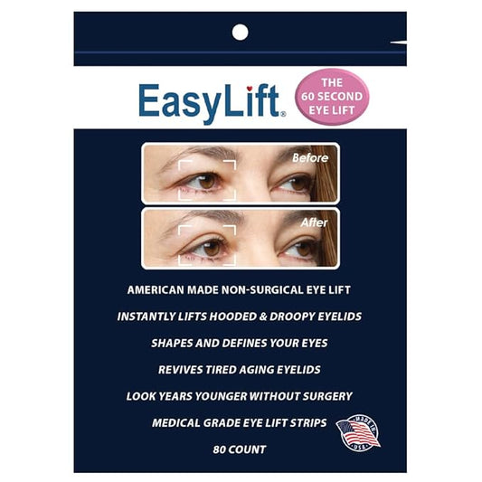 EasyLift The Original 60 Second Eye Lift - As Seen On TV - Lab Tested for Everyday Use - Made In America (Transparent, 80 Count)