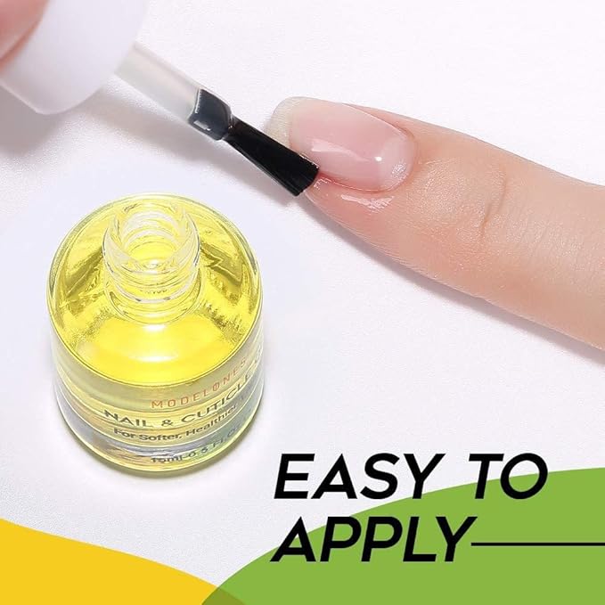 modelones Cuticle Oil and Nail strengthener, 15ml Nail & Cuticle Care Strengthener Oil Vitamin E + B Cuticle Revitalizing Oil for Nail Growth and Gel Nail Polish
