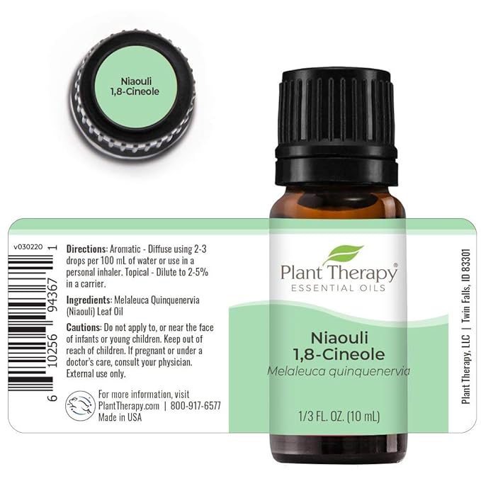 Plant Therapy Niaouli 1,8-Cineole Essential Oil 10 mL (1/3 oz) 100% Pure, Undiluted, Therapeutic Grade