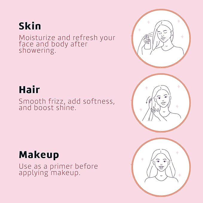 De La Cruz Rose Water and Glycerin for Face - Rosewater Facial Toner and Moisturizer for Skin and Hair 8 fl oz (236 mL) - 11 Bottles