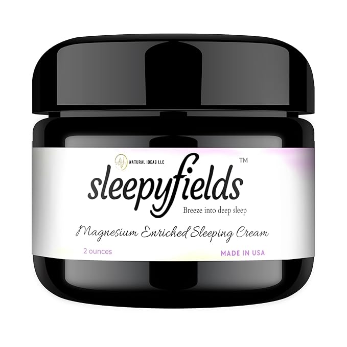 Unscented Magnesium-Enhanced Sleep Cream - Nighttime Moisturizing Cream for Pain Calm, Leg Cramps, Sleep & Muscle Soreness - Fast Absorbing, Non-Greasy, Made in USA - 2 oz