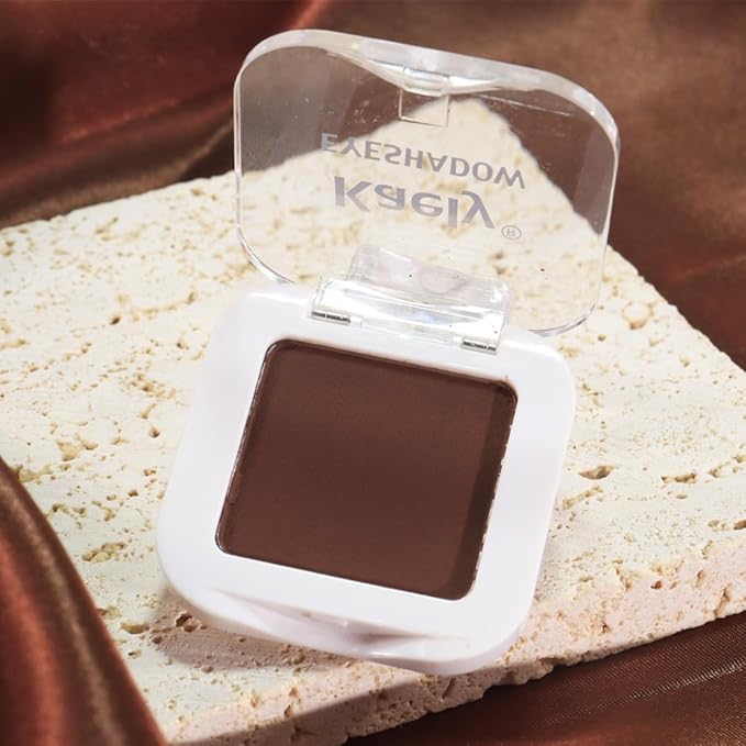 Coffee Brown Matte Eyeshadow – Smoked Eye Shadow, Daily Waterproof Long-Lasting Eyeshadow Powder Palette for Women Neutral Eye Makeup sombras para ojos (09)