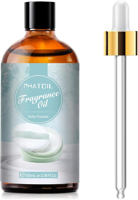3.38FL.OZ Baby Powder Fragrance Oils for Aromatherapy, Essential Oils for Diffusers for Home, Perfect for Diffuser, DIY Candle and Soap Making, DIY Scented Products - 100ml