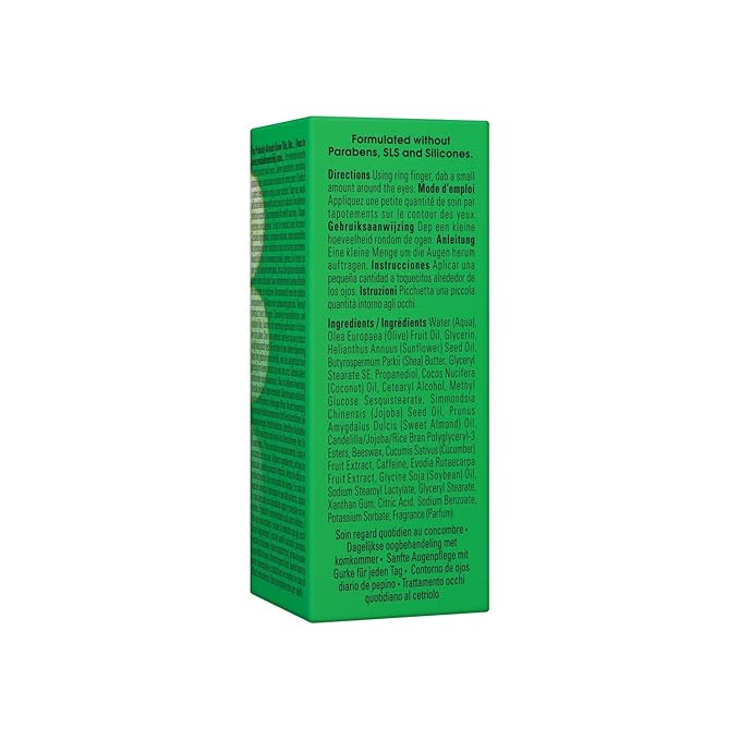 Yes To Cucumber Eye Treatment Bundle, Soothing Daily Treatment To Calm, Soothe & De-Puff Under Eyes, With Caffeine, Natural & Cruelty Free, 8ct Under Eye Masks & 0.5 Fl Oz Daily Eye Treatment