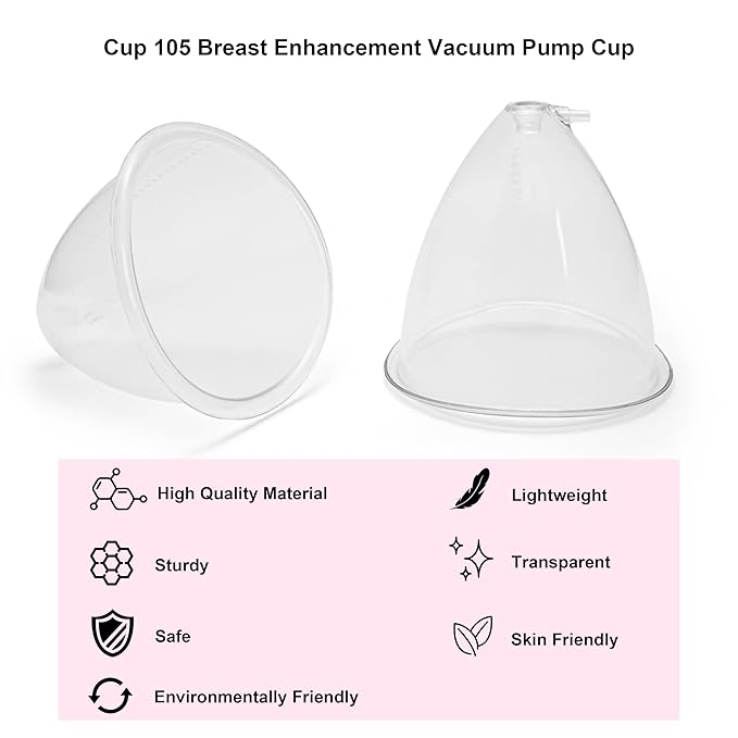 Elitzia Accessories Cup 70 80 90 105 120 One Pair Breast Enlargement Vacuum Pump Cups Shape Breast Lifting Machine Digital Breast Beauty Salon Spa Equipment Professional Beauty Instrument