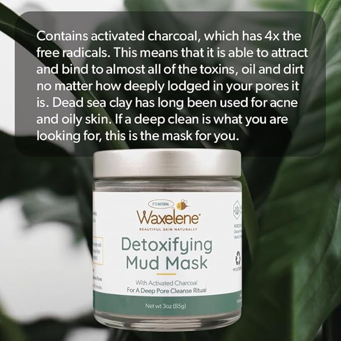 Waxelene Multi-Purpose Ointment, Organic, Large Jar & Detoxifying Mud-Mask