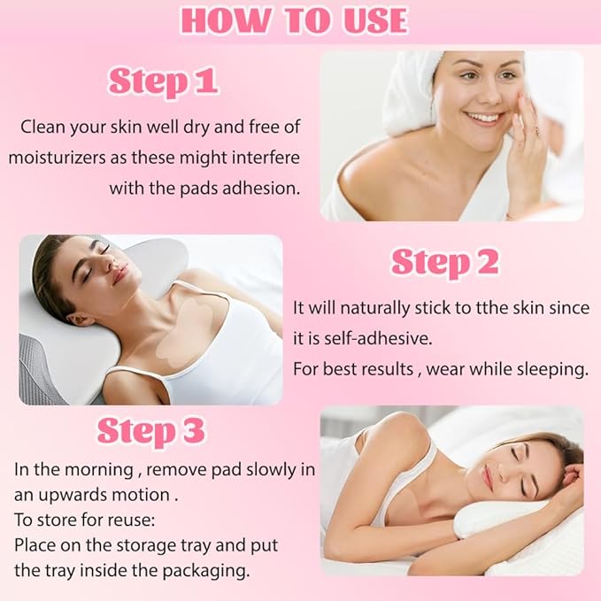 evpct 1Pcs Silicone Chest Smoothing Wrinkle Pads Reusable, Silicone Anti Chest Wrinkle Patches Reusable for Chest Wrinkles Overnight, Décolleté Chest Wrinkle Pillow Pads for Smoother, Size M-Butterfly