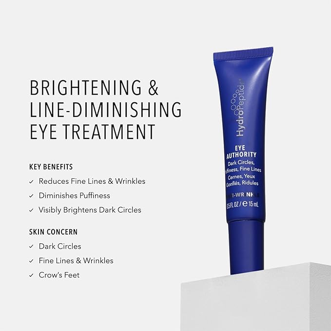 HydroPeptide Eye Authority and Power Lift Advanced Ultra-Rich Moisturizer Bundle, (0.5 Ounce and 1 Ounce)