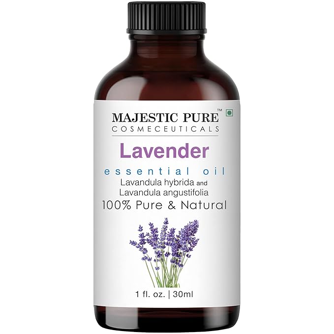 Majestic Pure Lavender Essential Oil - 100% Pure Lavender Oil for Aromatherapy, Massage & Topical Uses, Perfect for Diffuser & Essential Oil Diffuser - 1 fl. oz