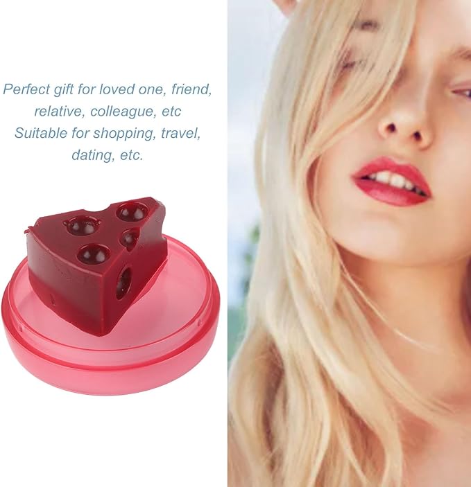 Cheese Shaped Lip Balm, Moisturizing Nourishing 0.3oz(01)