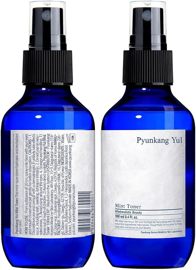 Pyunkang Yul Facial Mist Toner 3.4 Fl. Oz - Face Moisturizer Skin Care Korean Spray Toner for Oily and Combination Skin Types - Astringent for Face Certified as a Zero-Irritation - Watery Texture